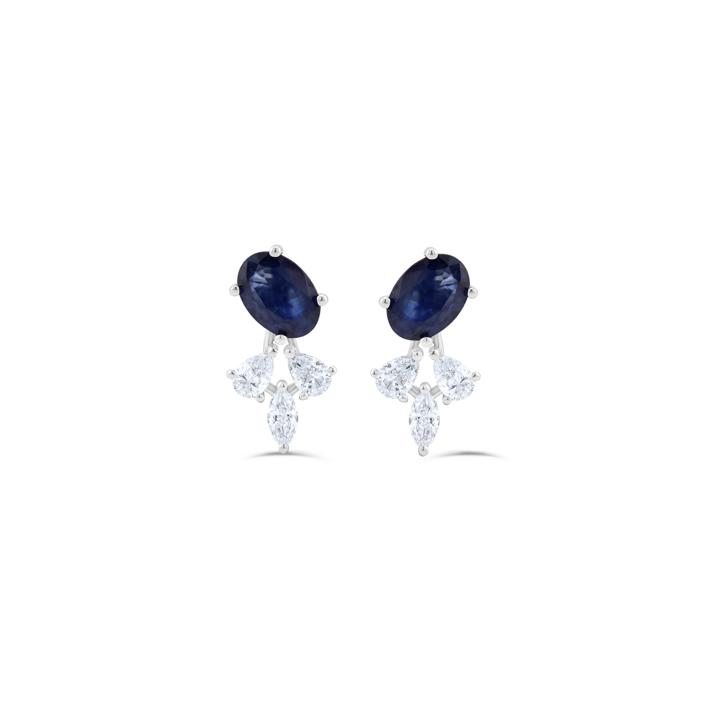 CRYSTAL DEW SAPHA AND WHITE GOLD EARRINGS