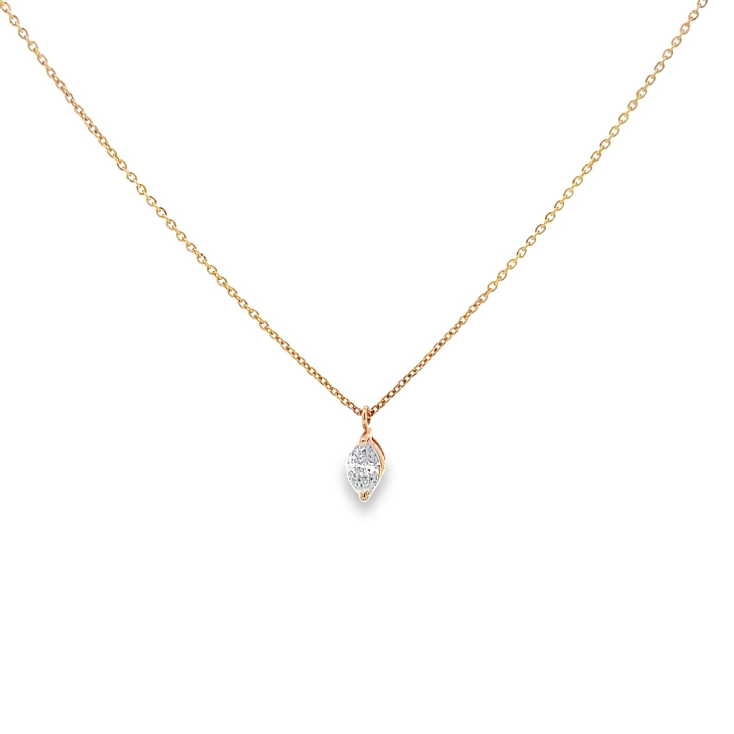 SPARKLING PEAR SHAPED DIAMOND NECKLACE