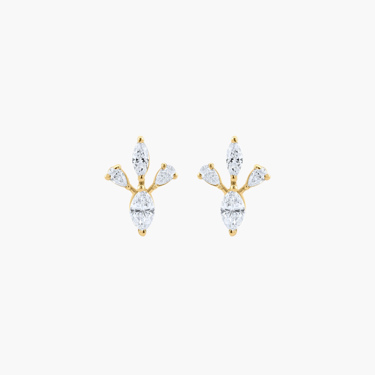 CLASSIC CHARM YELLOW GOLD EARRINGS