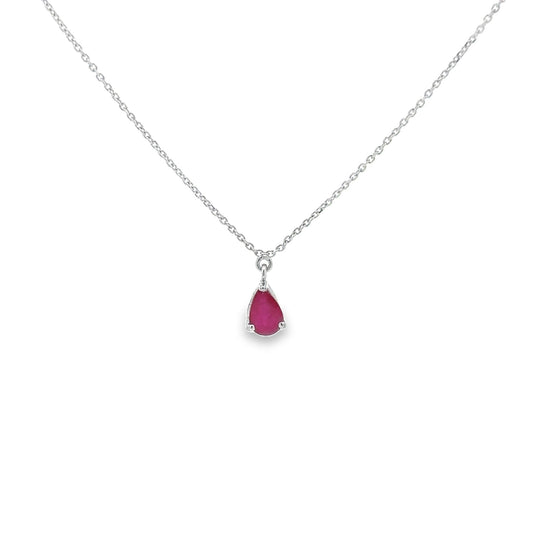 PEAR SHAPED RUBY NECKLACE