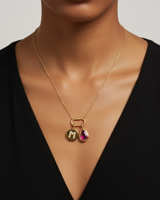 AURA PAIR CHARM NECKLACE