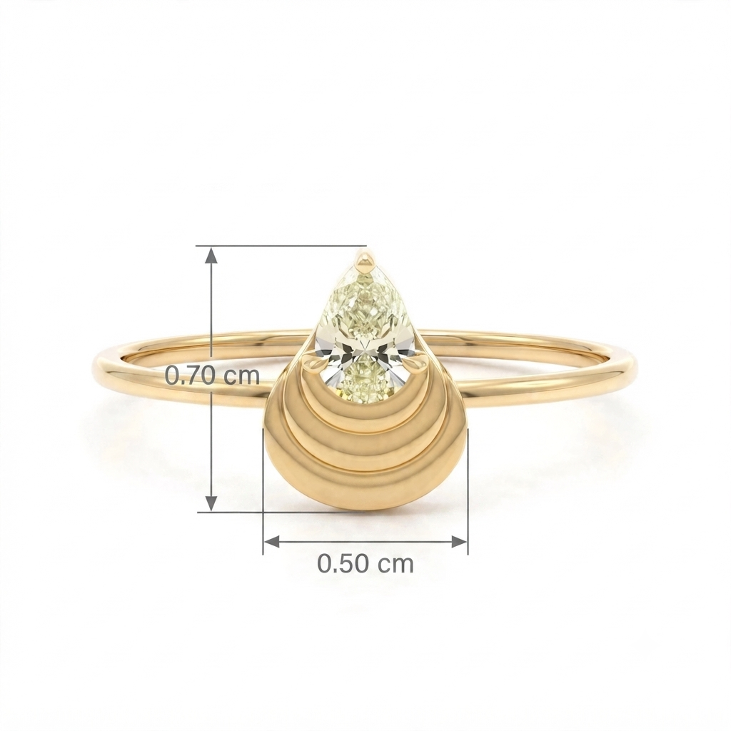 SERENE PEAR RING