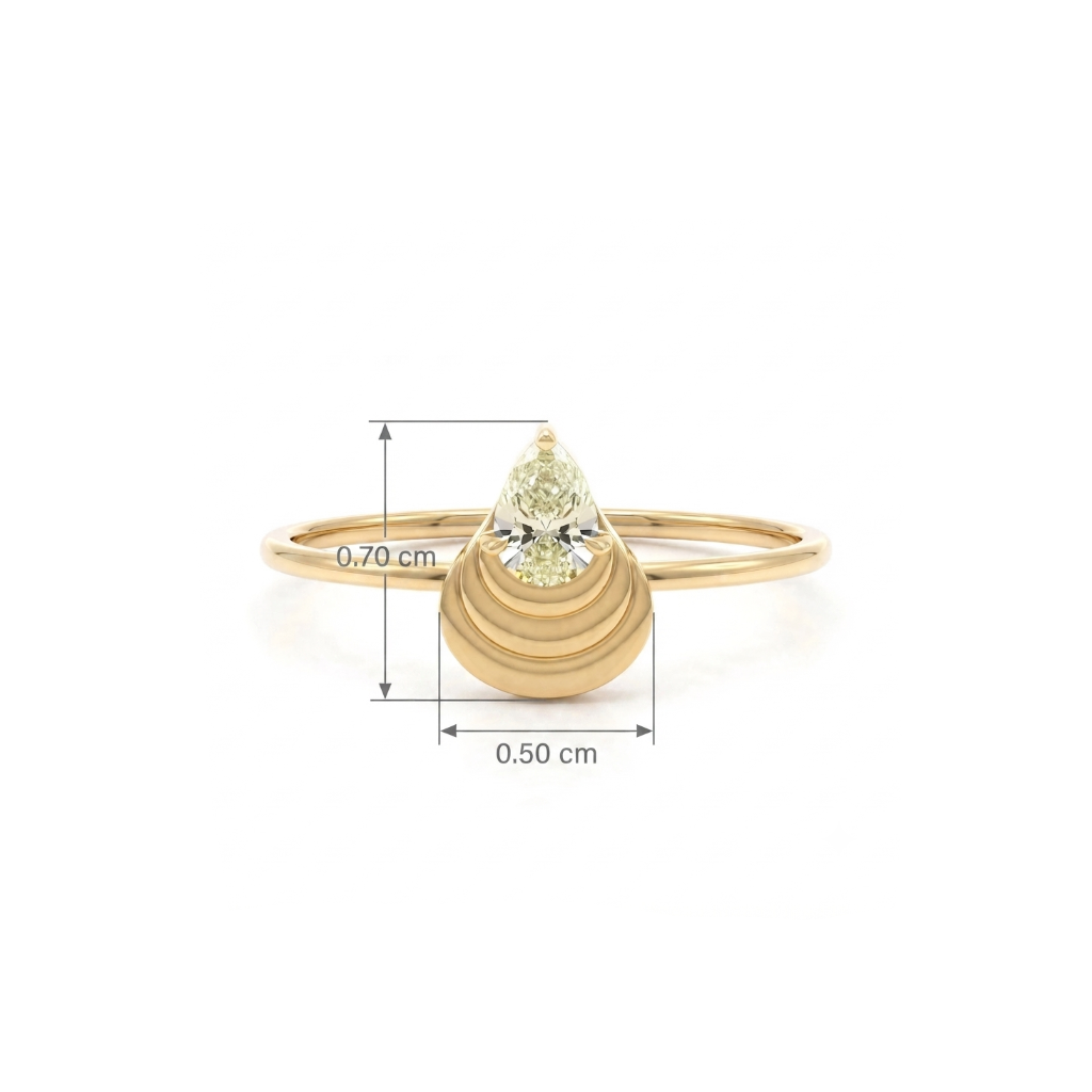 SERENE PEAR RING