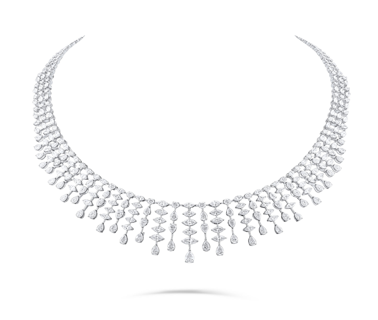VELOURA FANCY WHITE GOLD NECKLACE