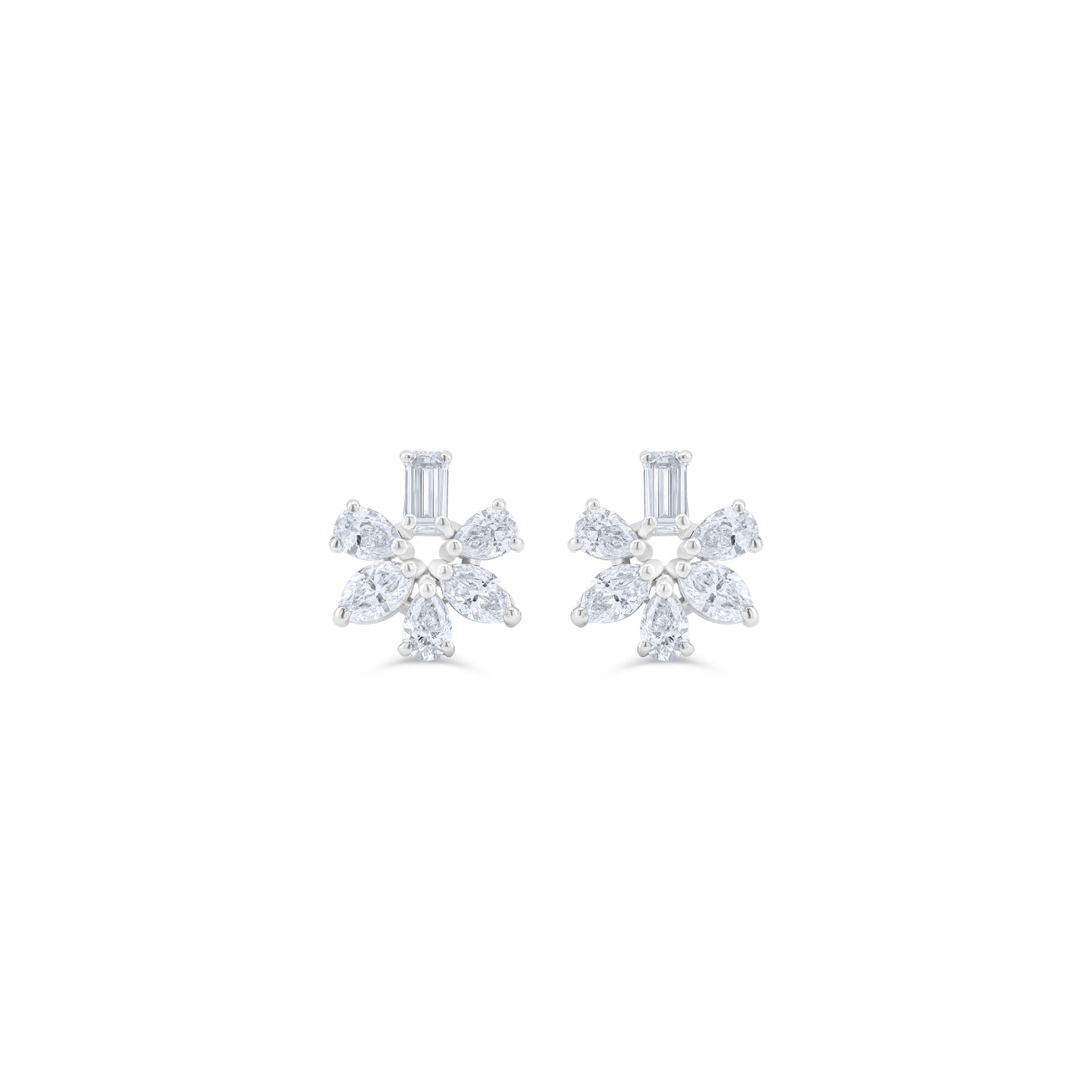 STARLIT ELEGANCE WHITE GOLD AND EARRING