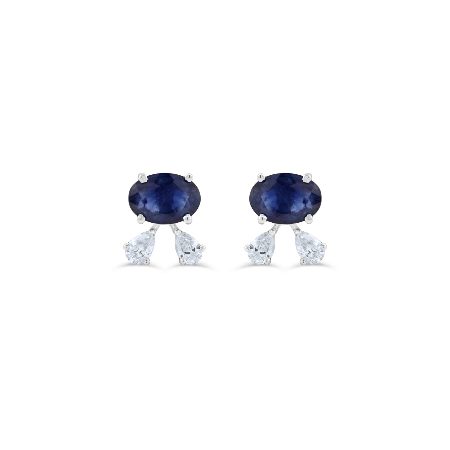 GLIMMER FROST – WHITE GOLD SAPHA DROP EARRINGS