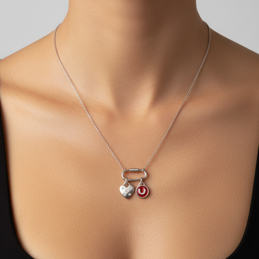 SUNSET FIRE CHARM NECKLACE