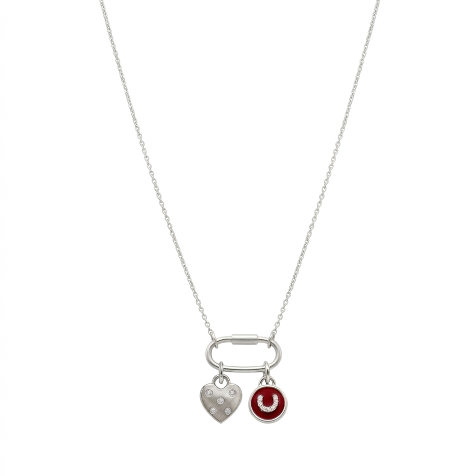SUNSET FIRE CHARM NECKLACE