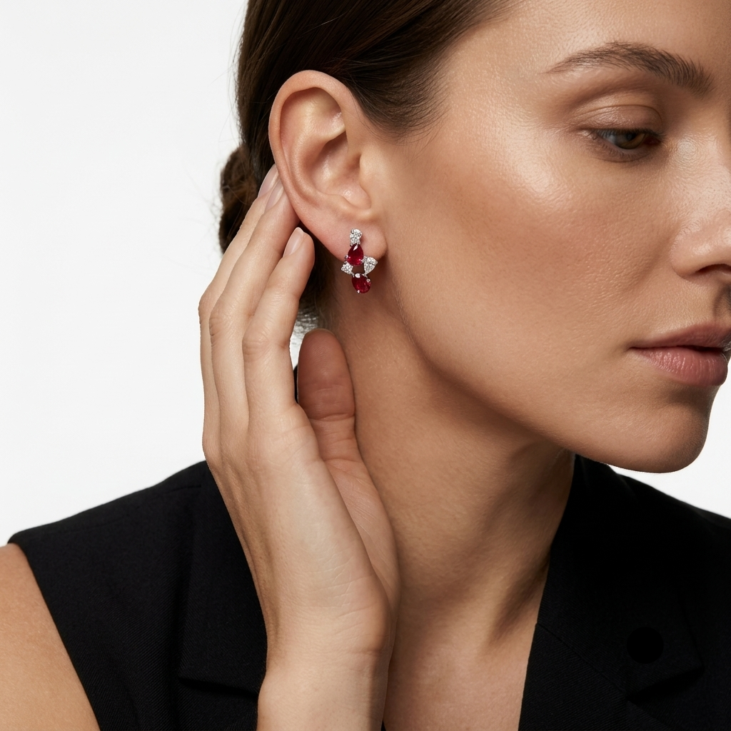 RUBY ZORA EARRING