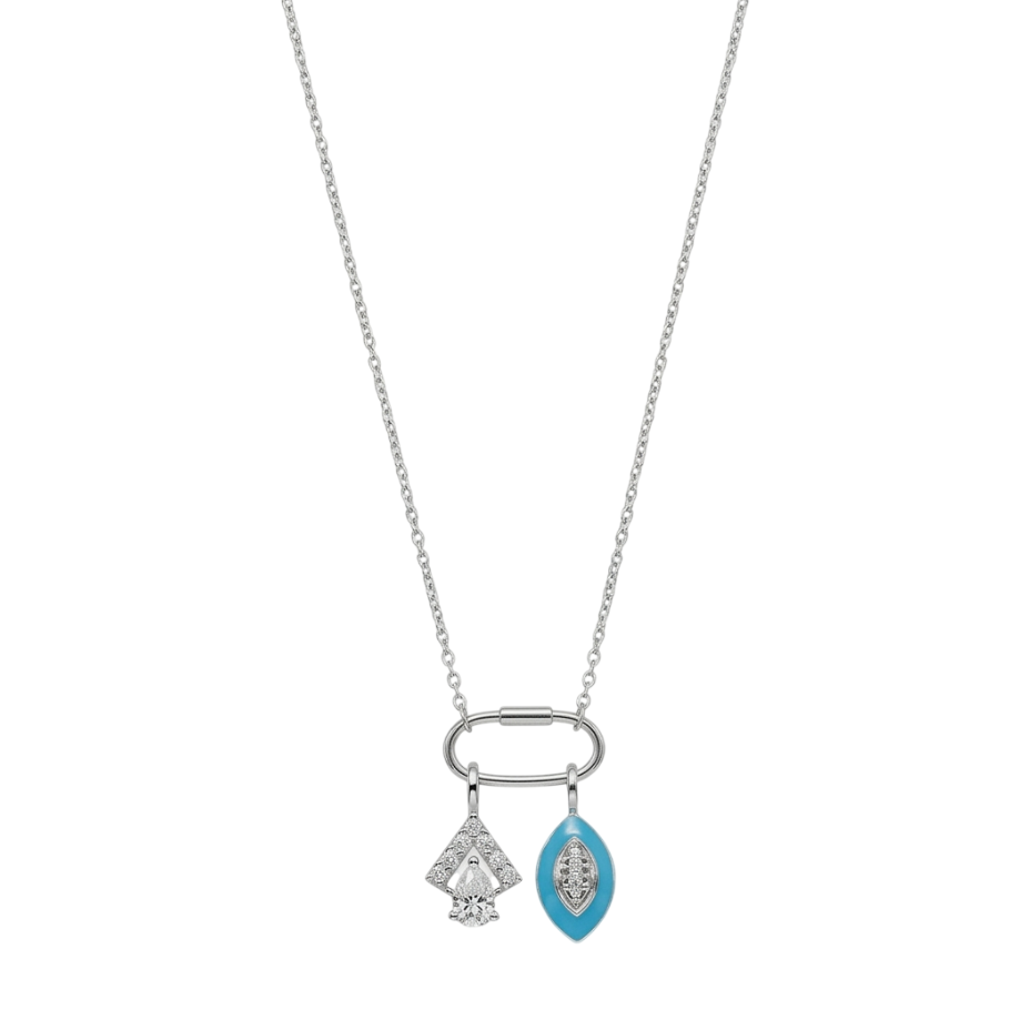 CHEVRON EYE CHARM NECKLACE