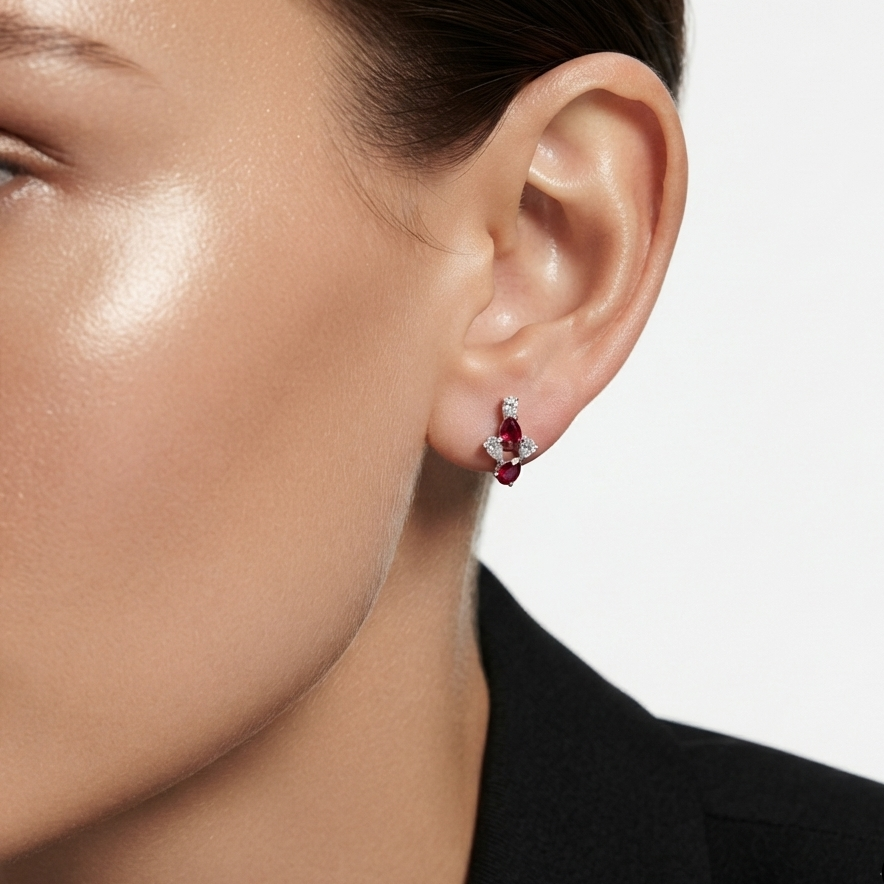 RUBY ZORA EARRING