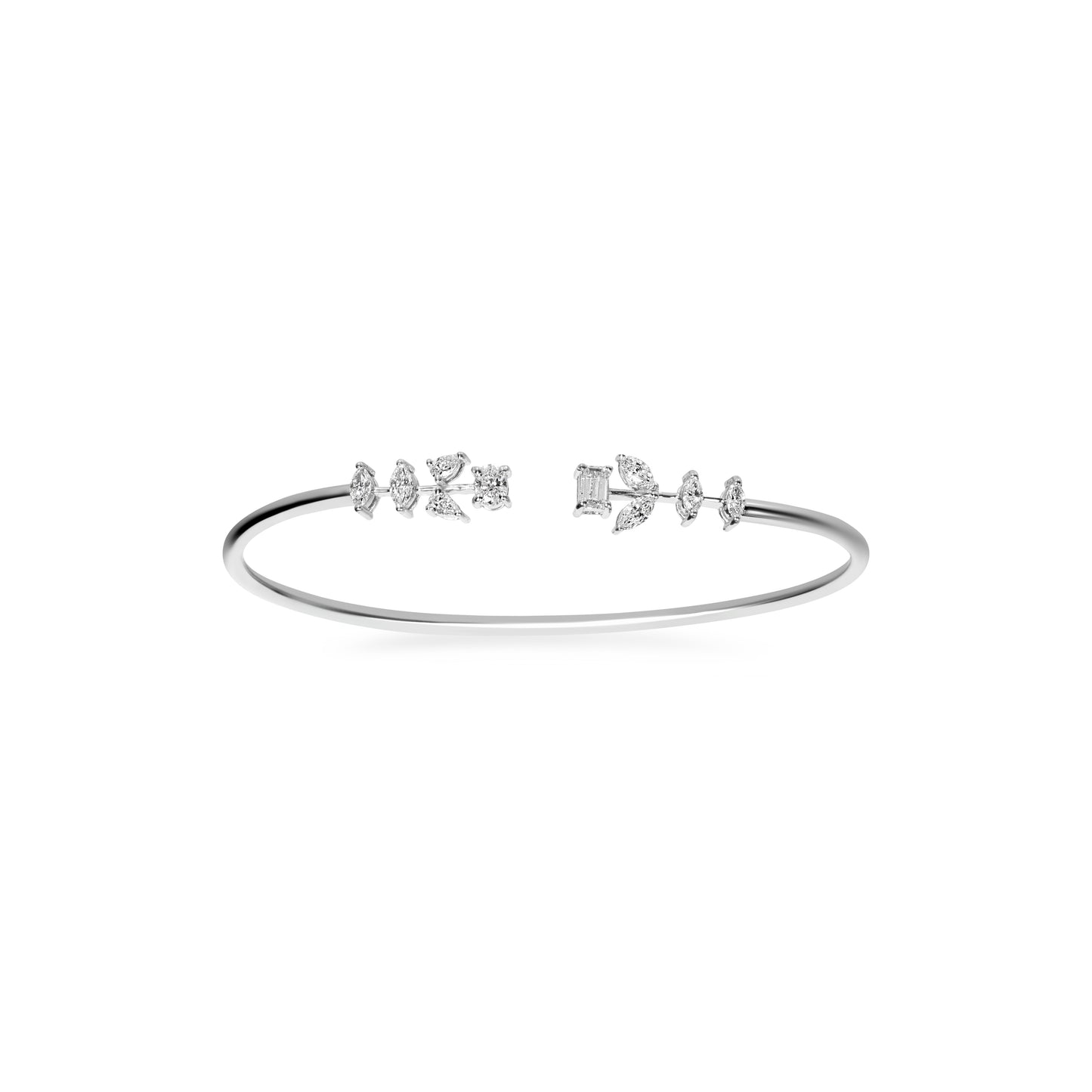 AURA FANCY DIAMOND WHITE GOLD BANGLE