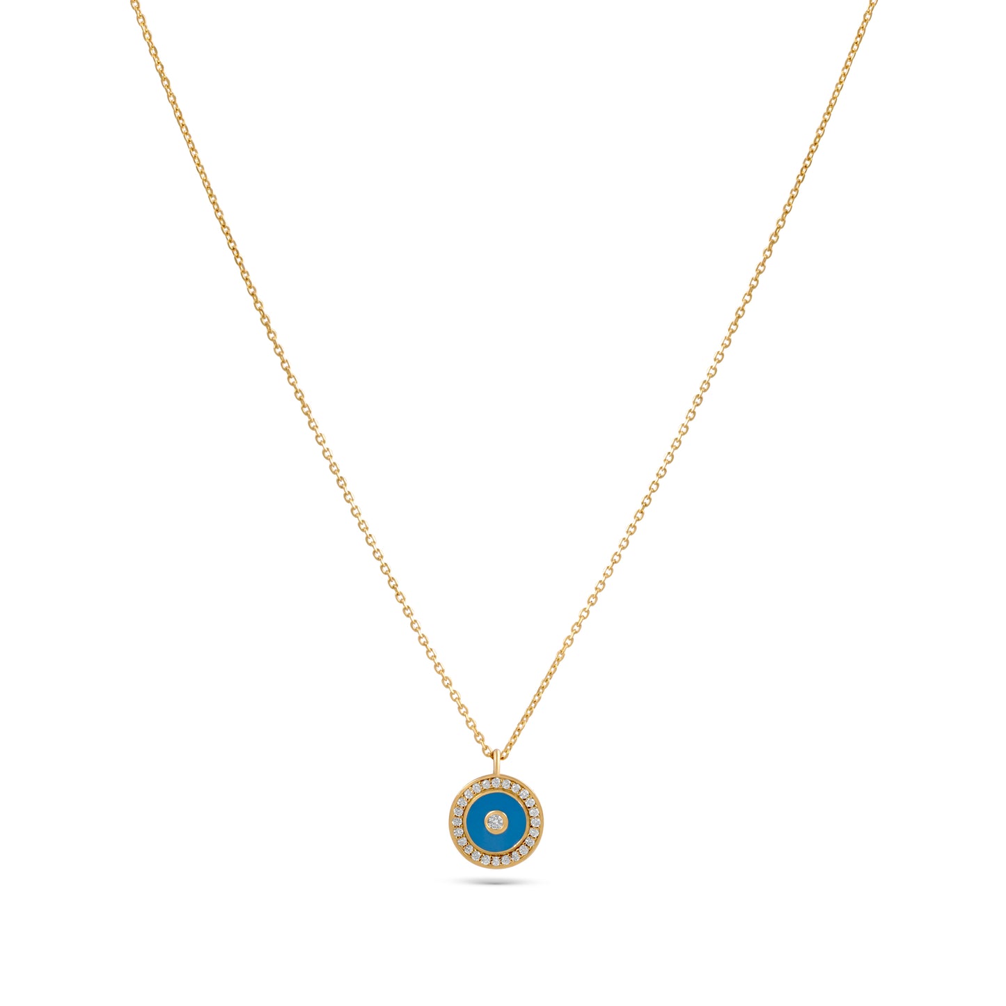 SPARKLING EVIL GOLD NECKLACE