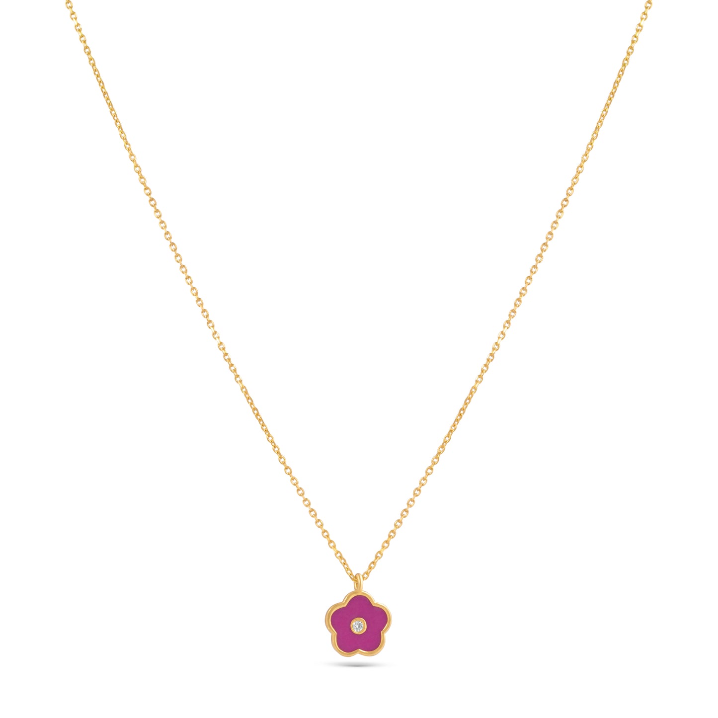 PINK FLOWER SPECTRA NECKLACE