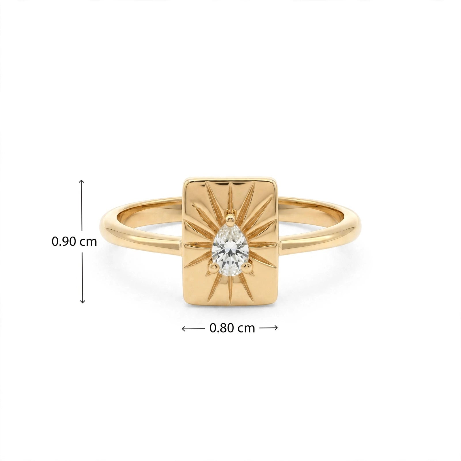 SQUARE PEAR RING