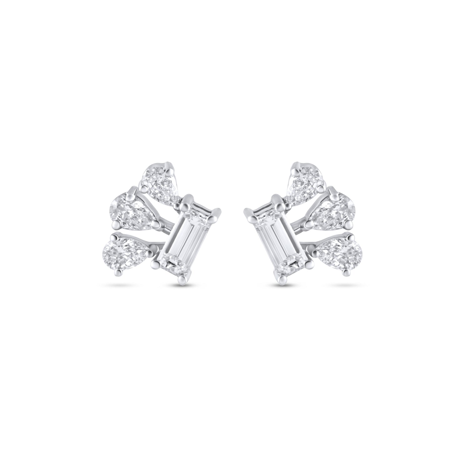 EMERALD CUT SPARKLE EARRING STUD