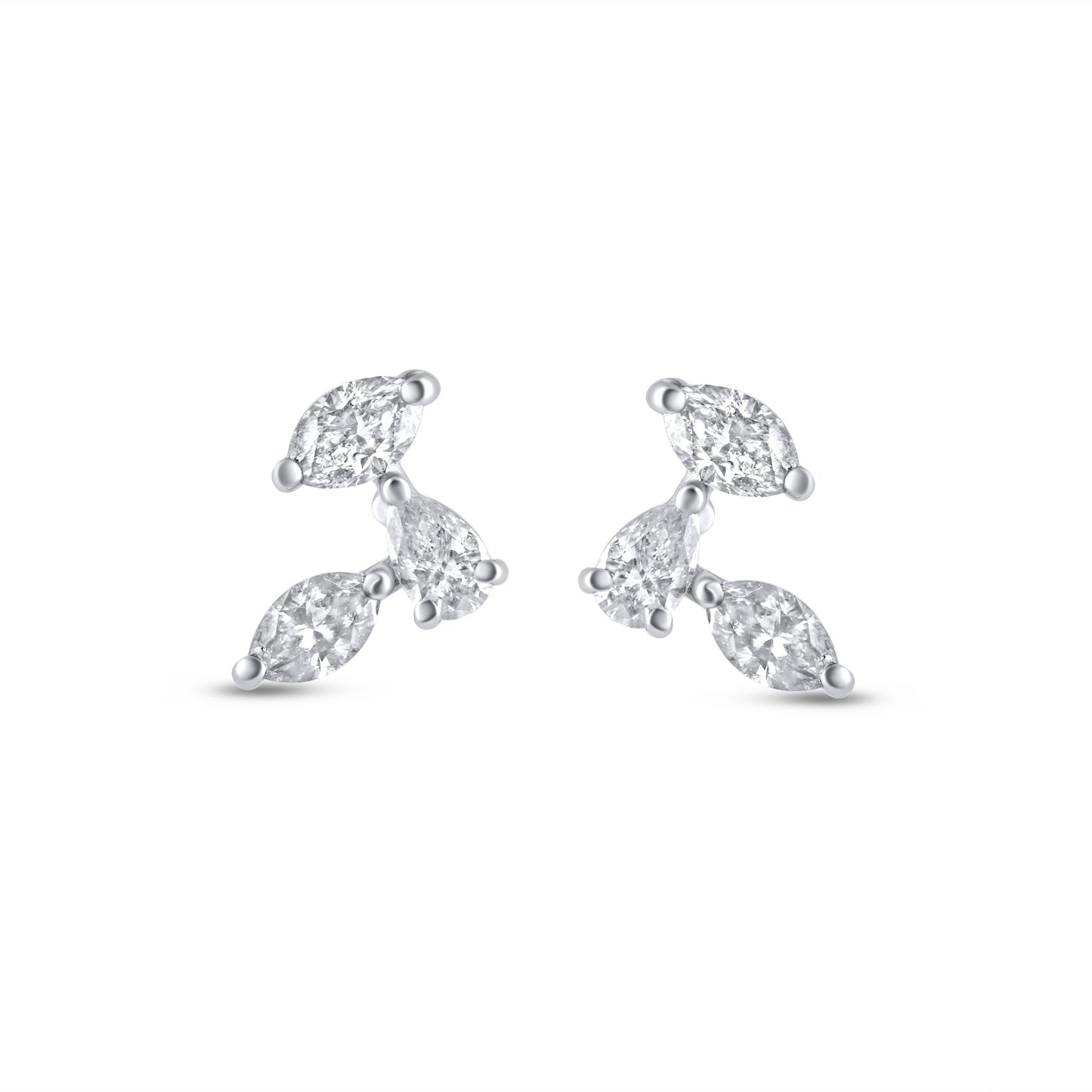 PEAR SPARKLE SOLITAIRE EARRING