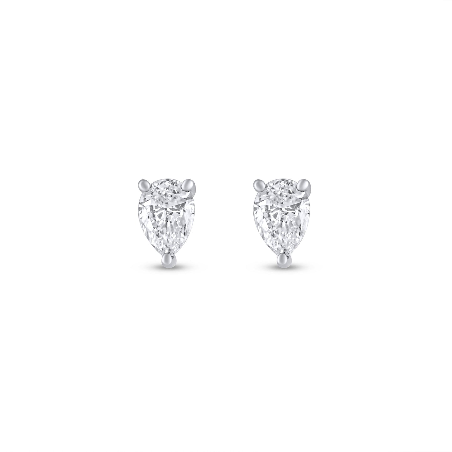 PEAR SOLITAIRE STUDS