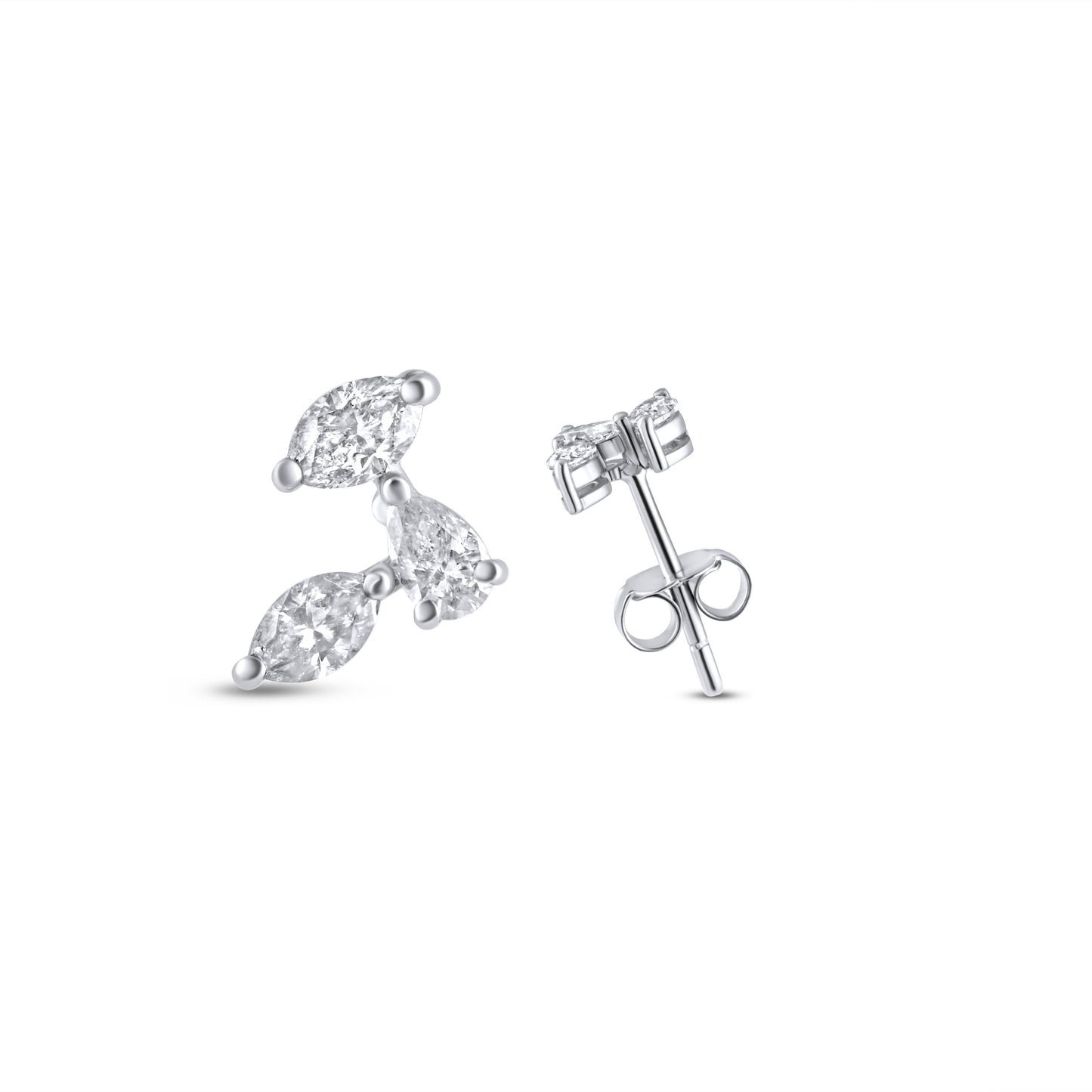 PEAR SPARKLE SOLITAIRE EARRING