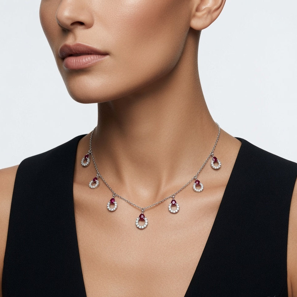 AUM RUBY NECKLACE