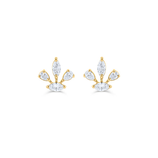 FLOWER SOLITAIRE EARRING