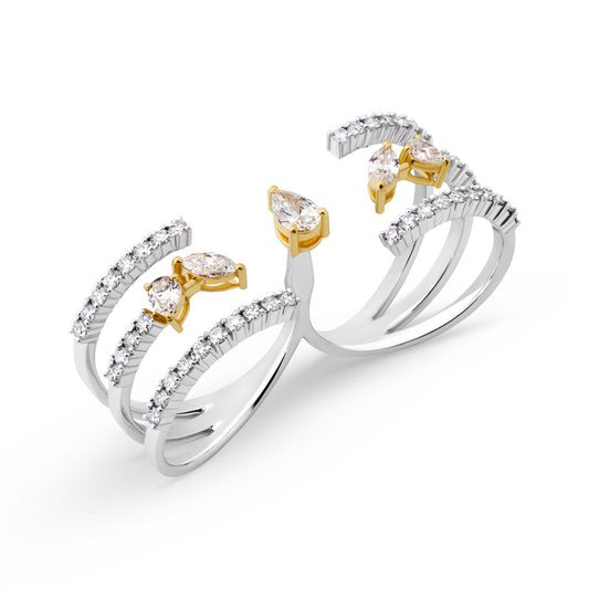 PEAR VERTICE RING