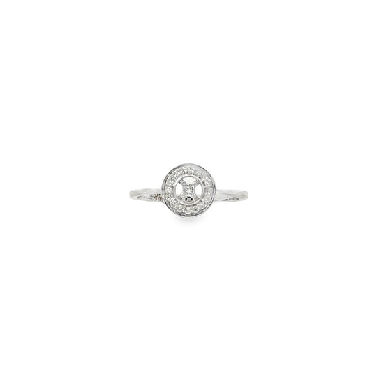 SPARKLING ROUND DIAMOND HOLLOW RING