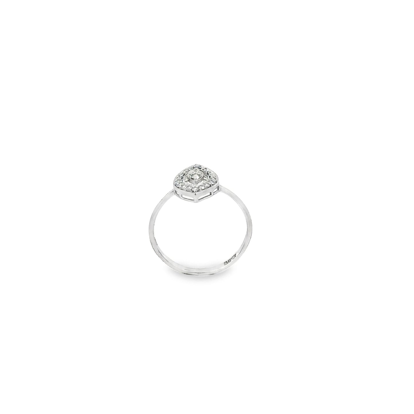 SPARKLING PEAR SHAPED RING