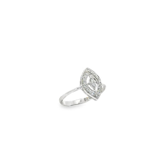 SPARKLING PEAR SHAPED RING