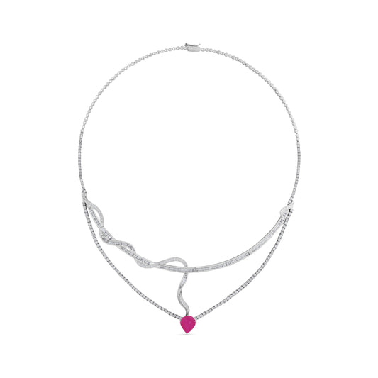 RUBY FROSTLINE CECELY NECKLACE
