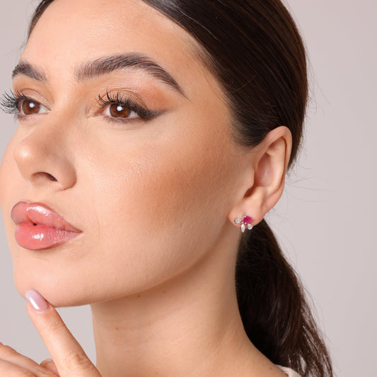 LUNESARIA RUBY EARRING