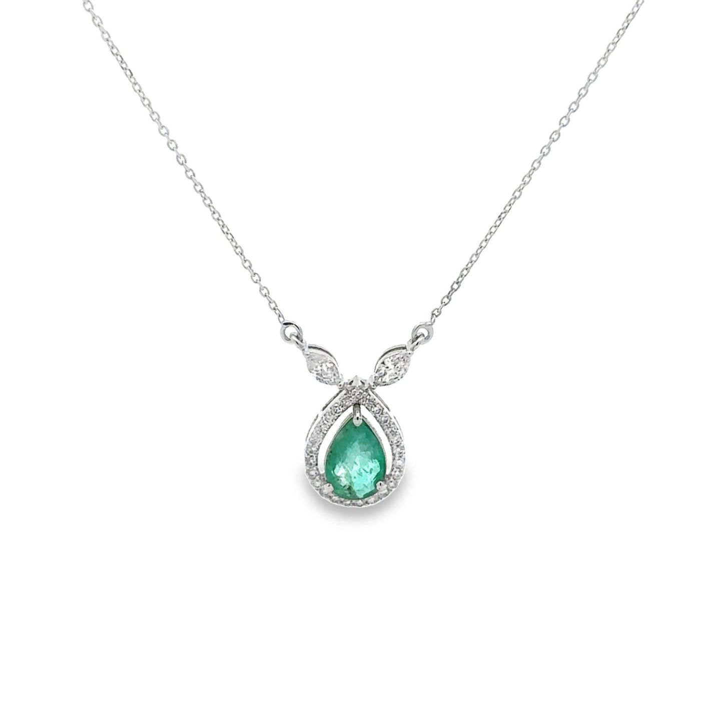 PEAR SHAPED EMERALD NECKLACE