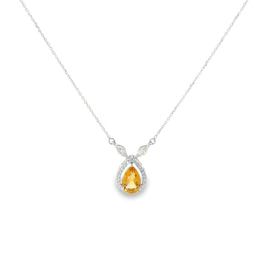 FANCY DIAMOND CITRINE NECKLACE