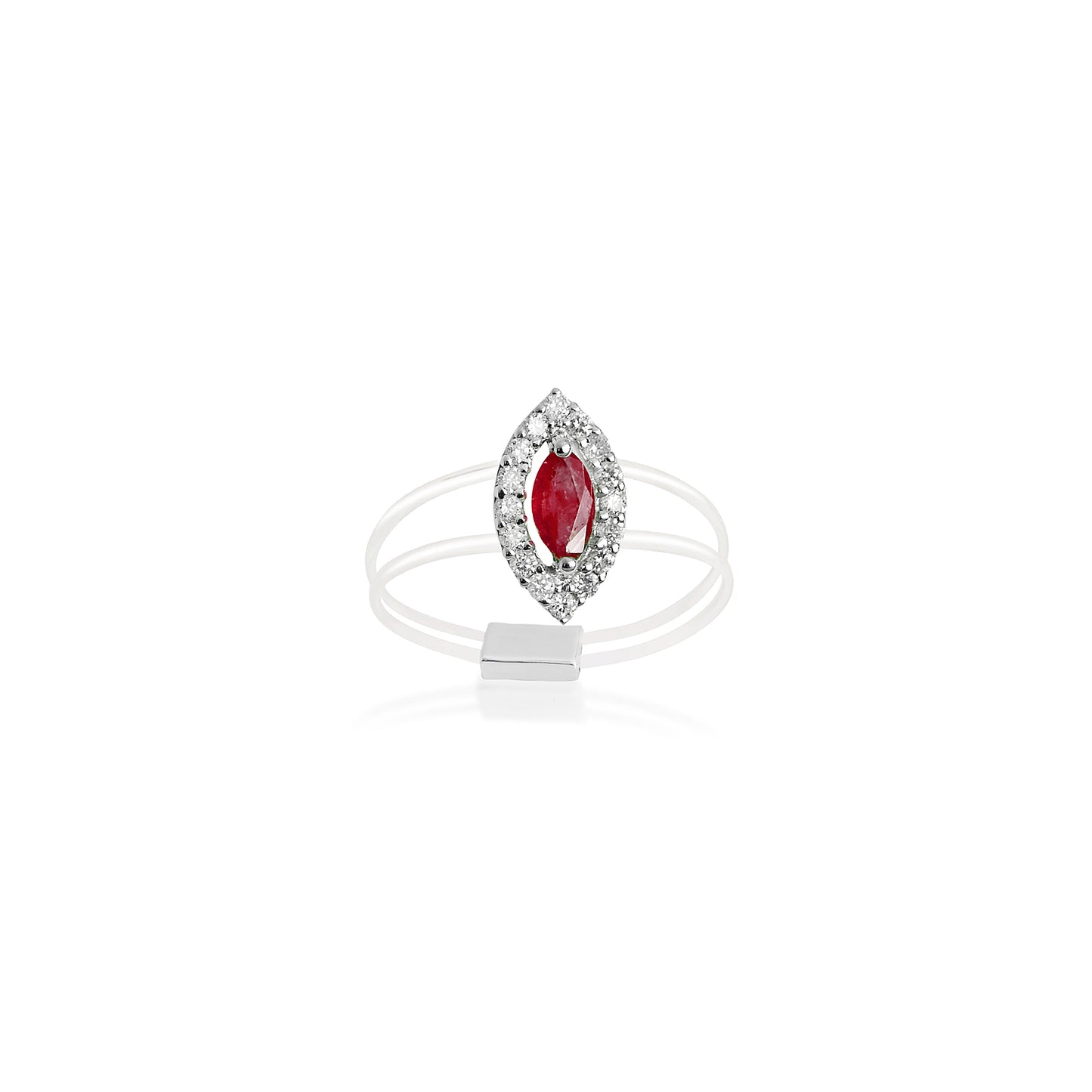 SPARKLE OVAL CUT RUBY RING