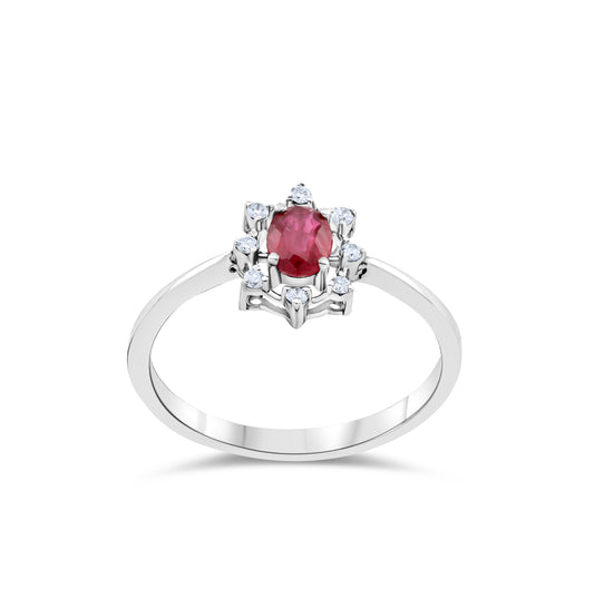 CROWN RUBY FANCY RING