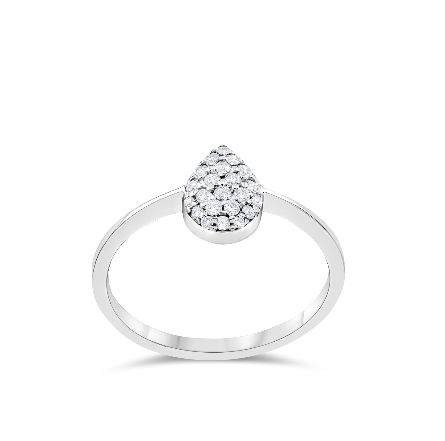 White Gold Elegance with Fancy-Cut Diamond RIng