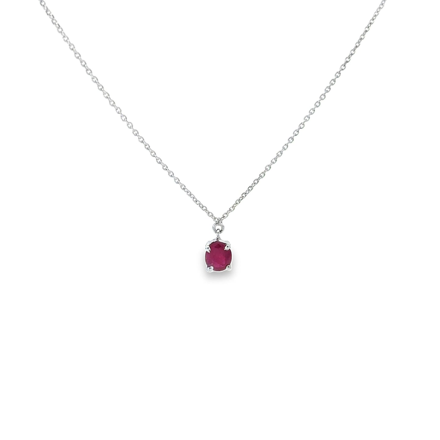 ROUND RUBY NECKLACE