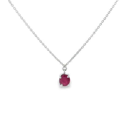 ROUND RUBY NECKLACE