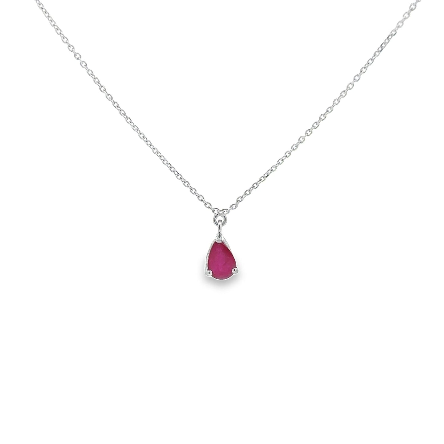 PEAR SHAPED RUBY NECKLACE
