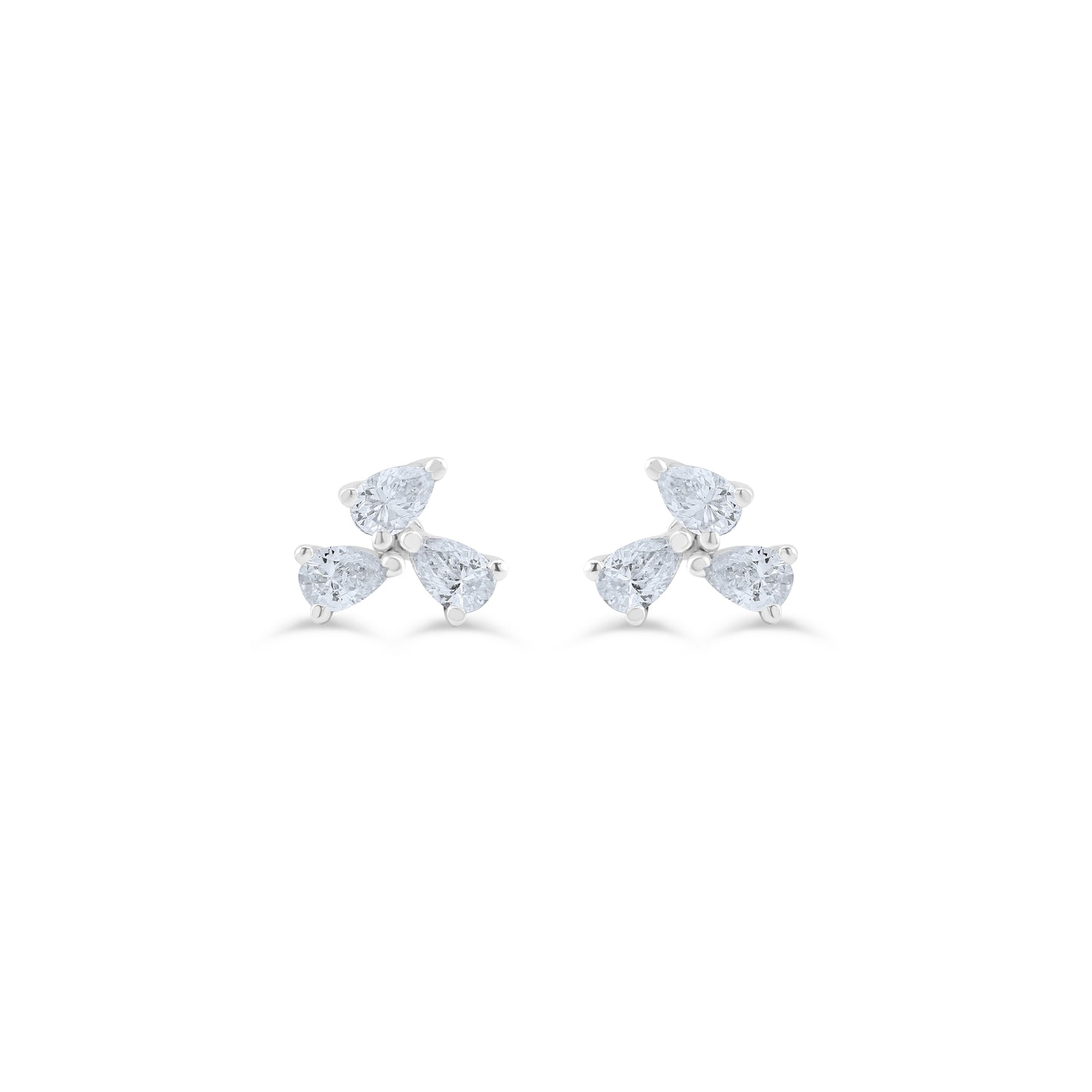 GLACIAL SHINE WHITE GOLD EARRINGS