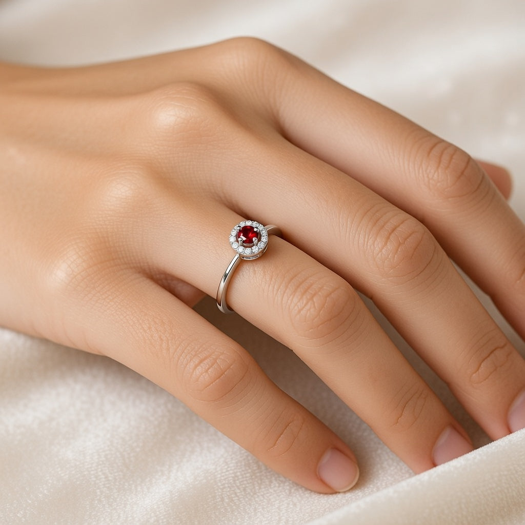 GARNET PRISME RING
