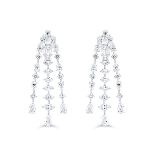 VELOURA FANCY WHITE GOLD EARRING
