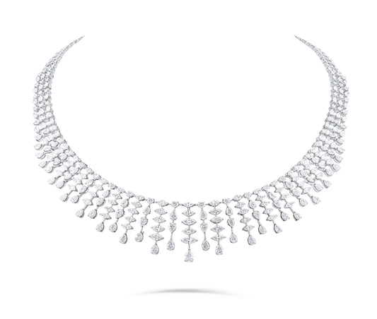 VELOURA FANCY WHITE GOLD NECKLACE