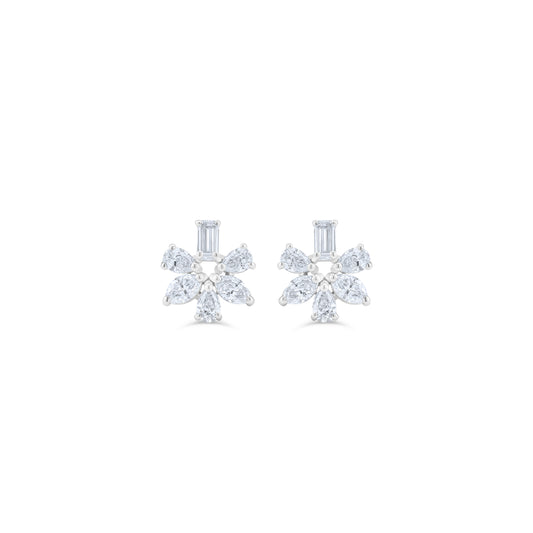 STARLIT ELEGANCE WHITE GOLD AND EARRING