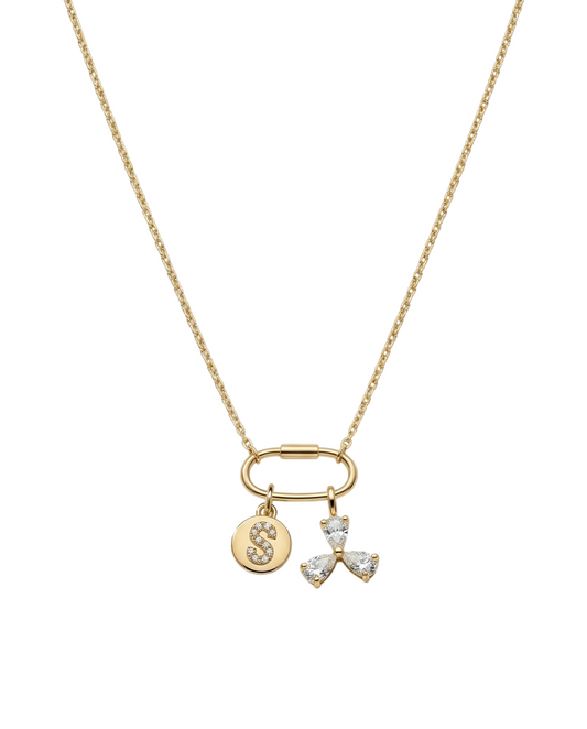 TWIN SPARK CHARM NECKLACE