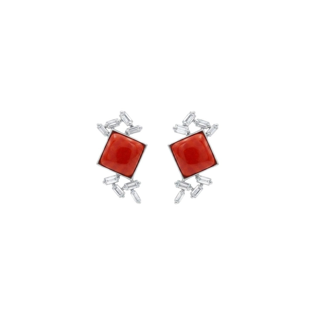 CORAL DROP FANCY LUMINE EARRING