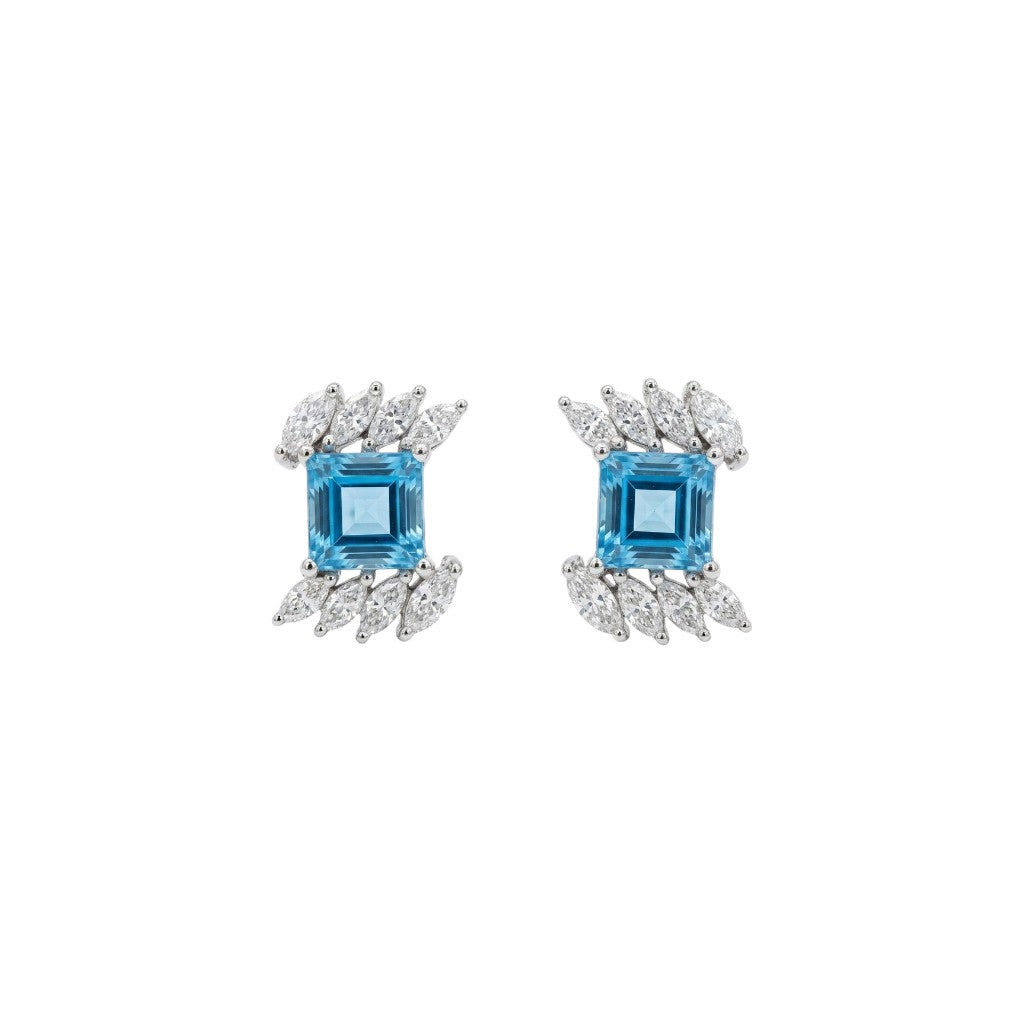 BLUE TOPEZ LUMINE EARRING