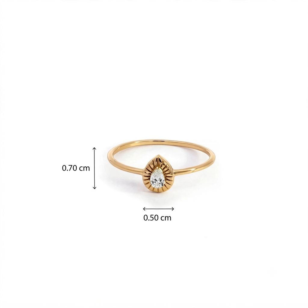 PEAR VELOURA RING