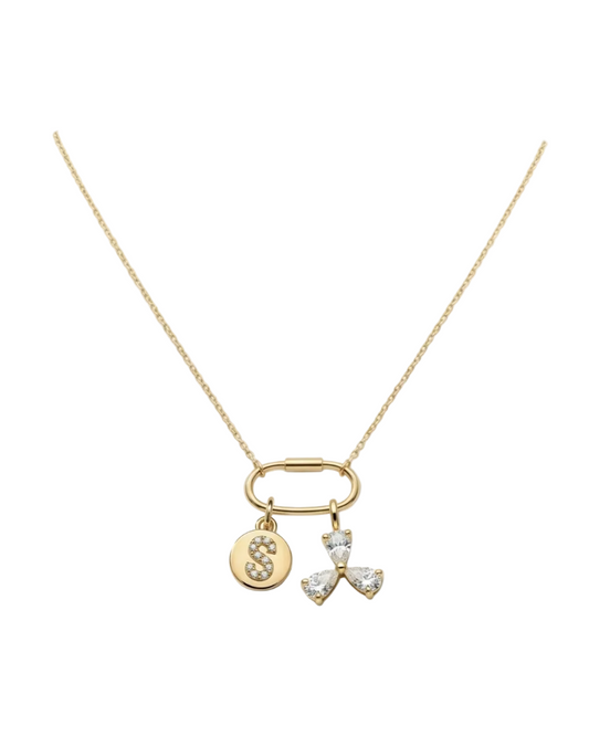 TWIN SPARK CHARM NECKLACE