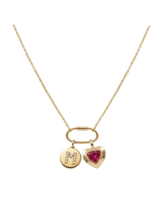RUBY DUO CHARM NECKLACE